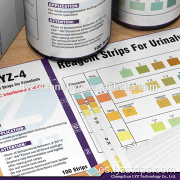 Tira de diagnóstico de orina para diabetes médica LYZ URS-4B